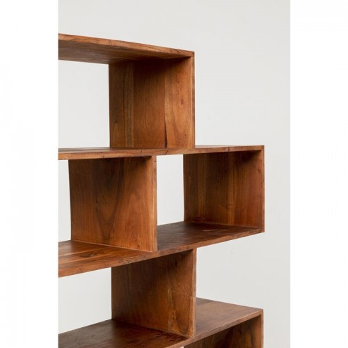 Scaffale da terra AUTHENTICO mango massello zigzag 180 cm KARE Design — vista a tre quarti