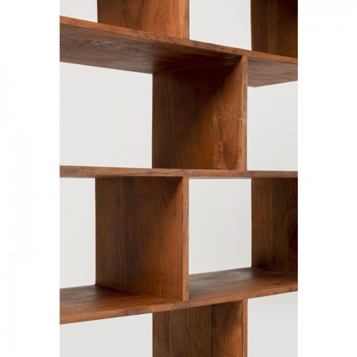 Staande boekenkast AUTHENTICO massief mangohout zigzag 180 cm KARE Design — ander zijaanzicht