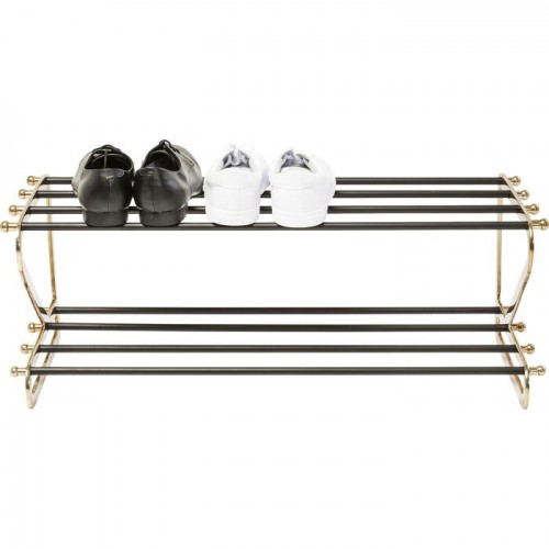 Zapatero WALK metal dos niveles 84 cm KARE Design — decantador lleno para mostrar su uso