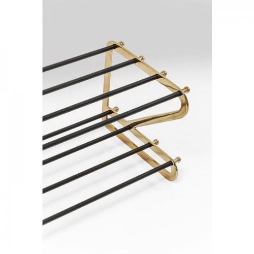 Zapatero WALK metal dos niveles 84 cm KARE Design — detalle de estructura negra y tablero