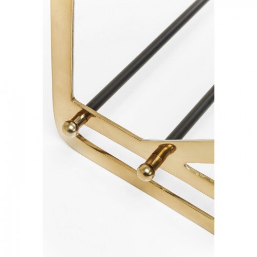 Sapateira WALK metal dois níveis 84 cm KARE Design — detalhe do pé escultural