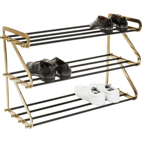 Sapateira WALK metal três níveis 84 cm KARE Design — com acessórios de decoração