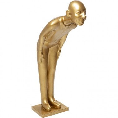 WILLKOMMEN Gäste Goldene dekorative Statue