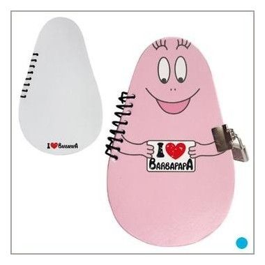 Roze geheime notebook met BARBAPAPA Hangslot