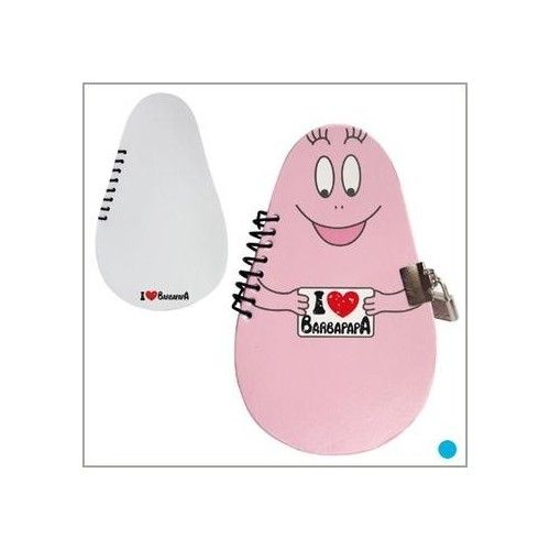Roze geheime notebook met BARBAPAPA Hangslot