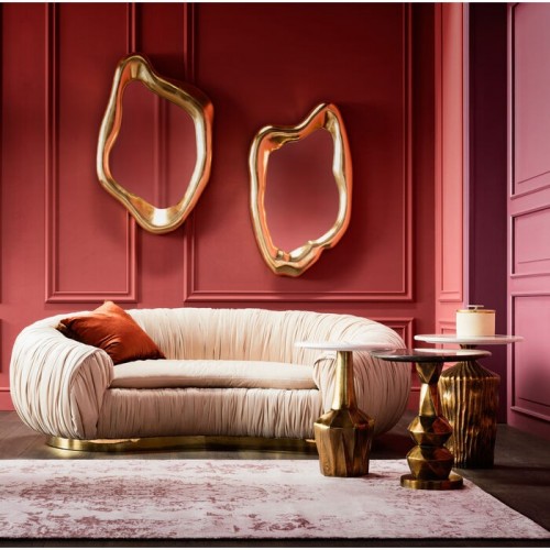 Gouden hologram design spiegel 119cm HOLOGRAM