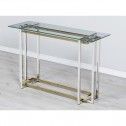 Console design verre et acier CHIARA