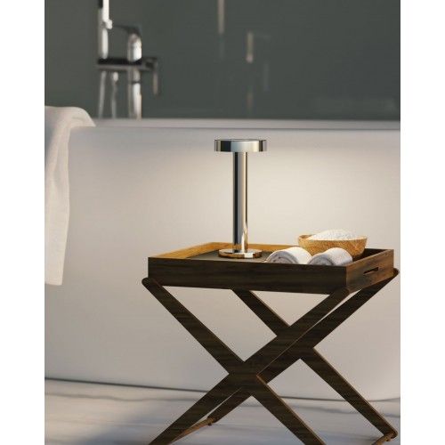 Lâmpada exterior cromada 20 cm Boro