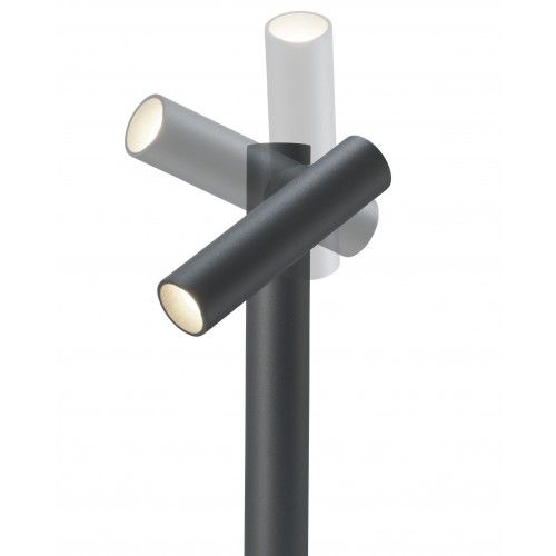 TUBO dimmbare anthrazitgraue batteriebetriebene Lampe