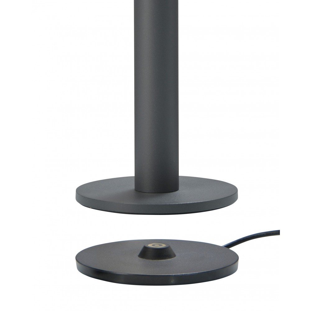 TUBO dimmbare anthrazitgraue batteriebetriebene Lampe