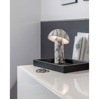 Lámpara de mesa reflectable mármol blanco SVAMP 2
