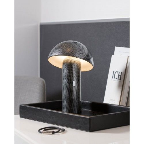 Lâmpada de mesa recarregável de carbono svamp