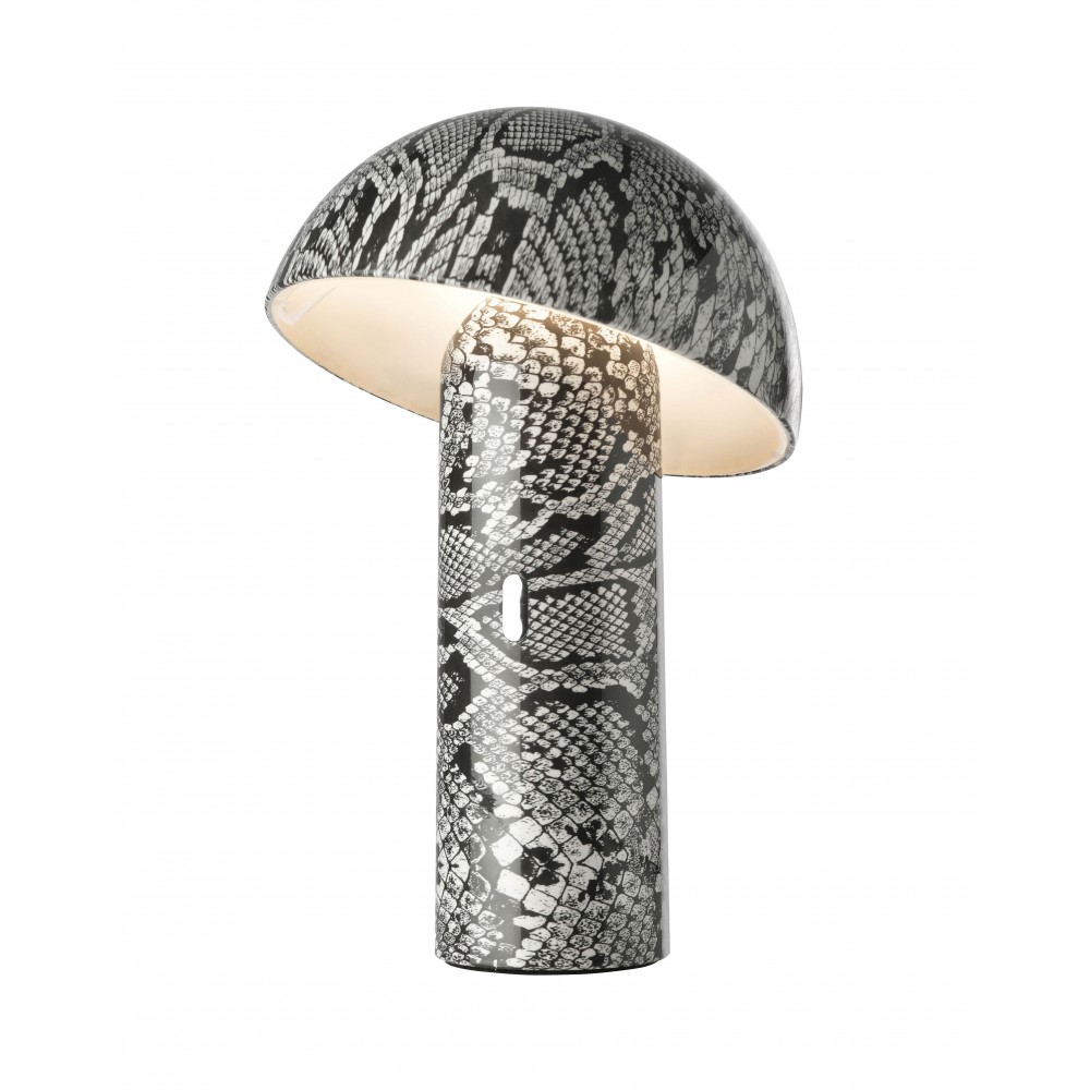 Padrão de cobra de candeeiro de mesa recarregável svamp