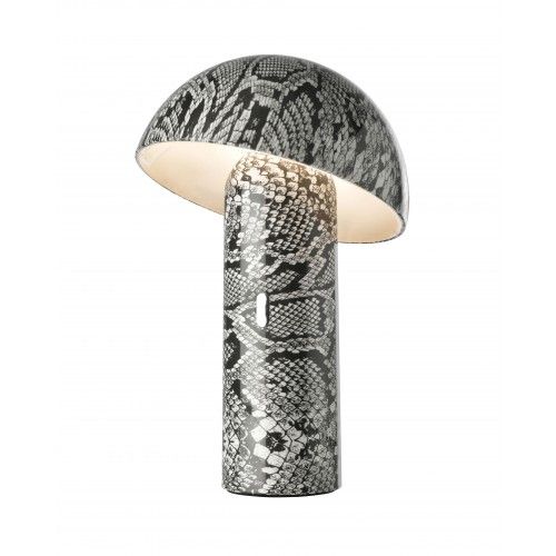 Padrão de cobra de candeeiro de mesa recarregável svamp