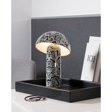 Padrão de cobra de candeeiro de mesa recarregável svamp 2