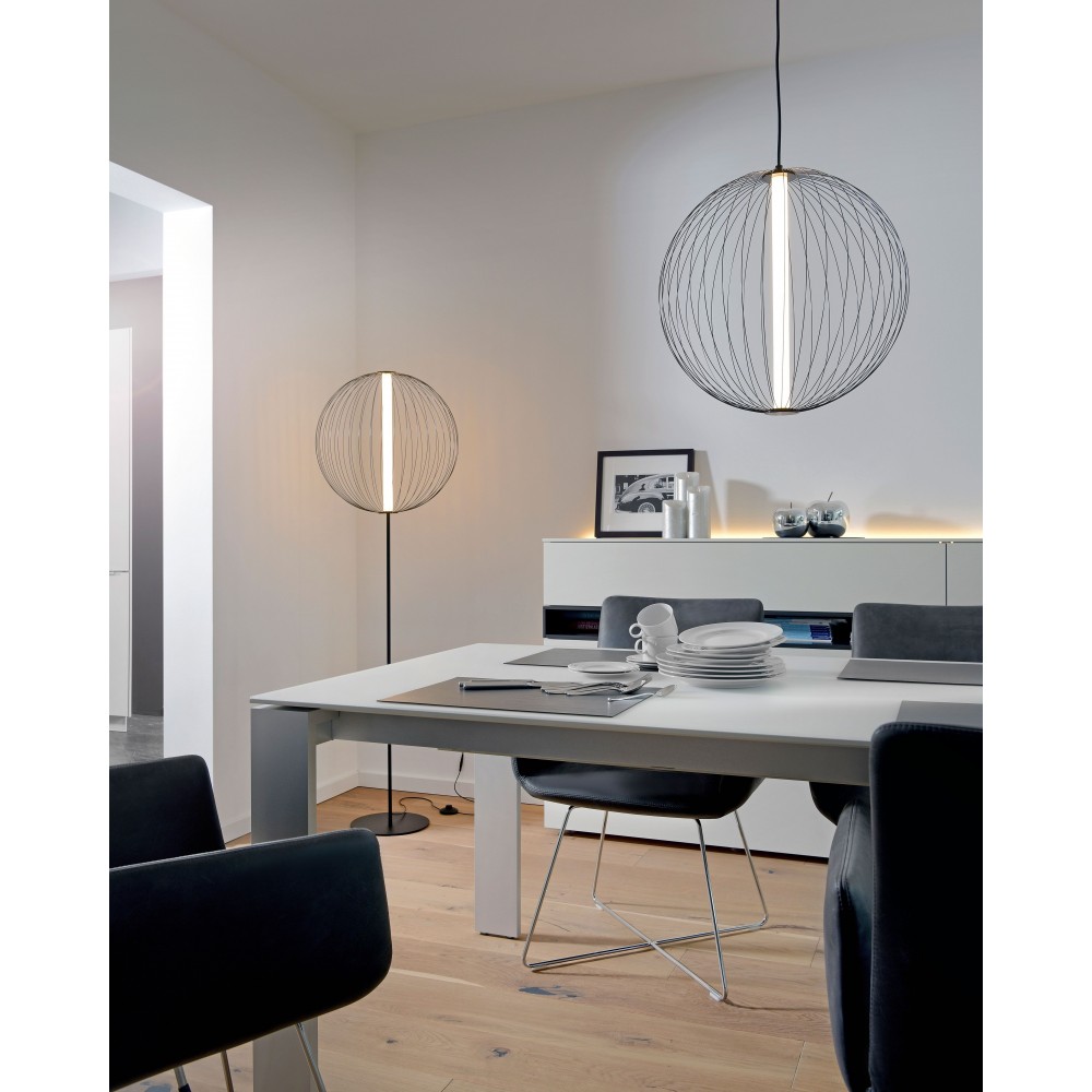 Lâmpada preta 162 cm Atomik