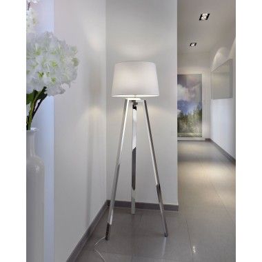 Wit stalen vloerlamp 57 cm TRIOLO