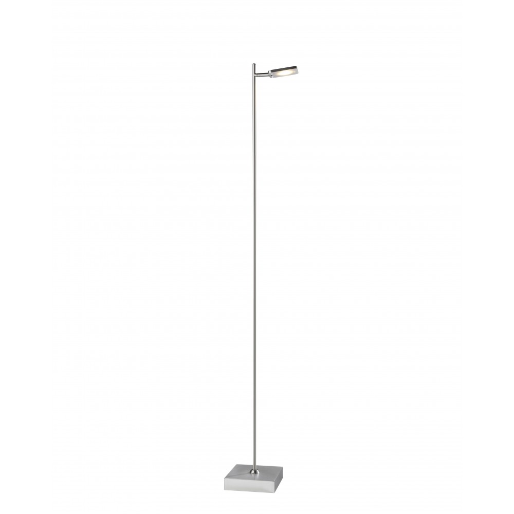 Silver floor lamp with QUAD dimmer