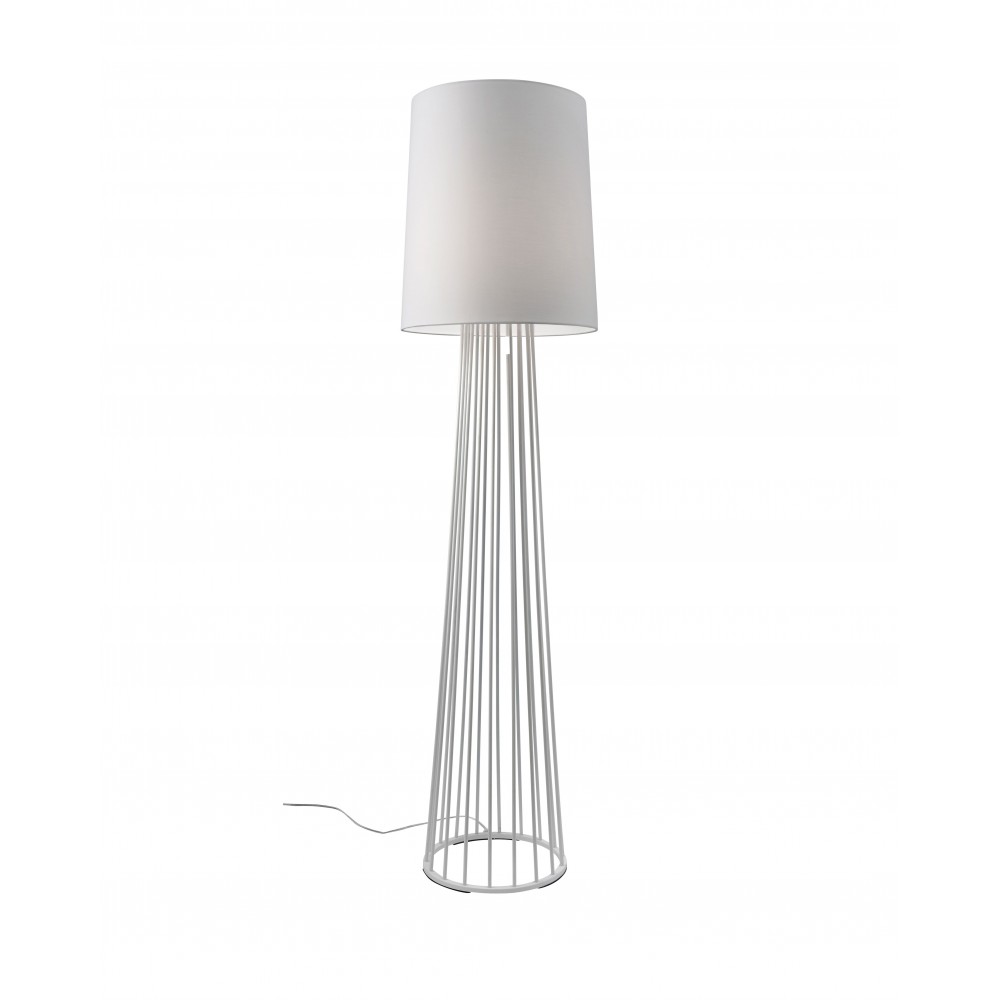 Weiße Textildesign-Stehleuchte 155 cm MAILAND