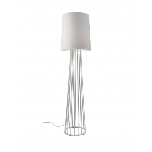 Têxtil de design de lâmpada de assoalho branco 155 cm Maidand
