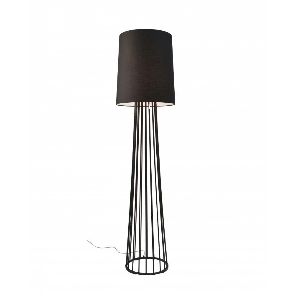 Design de lâmpada Têxtil preta 155 cm mailand