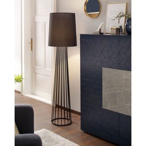 Design de lâmpada Têxtil preta 155 cm mailand