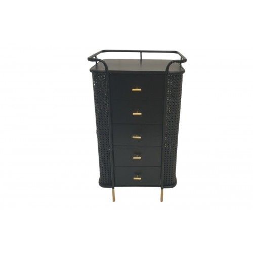 Changer 5 gavetas de ouro preto 90 cm palazzo