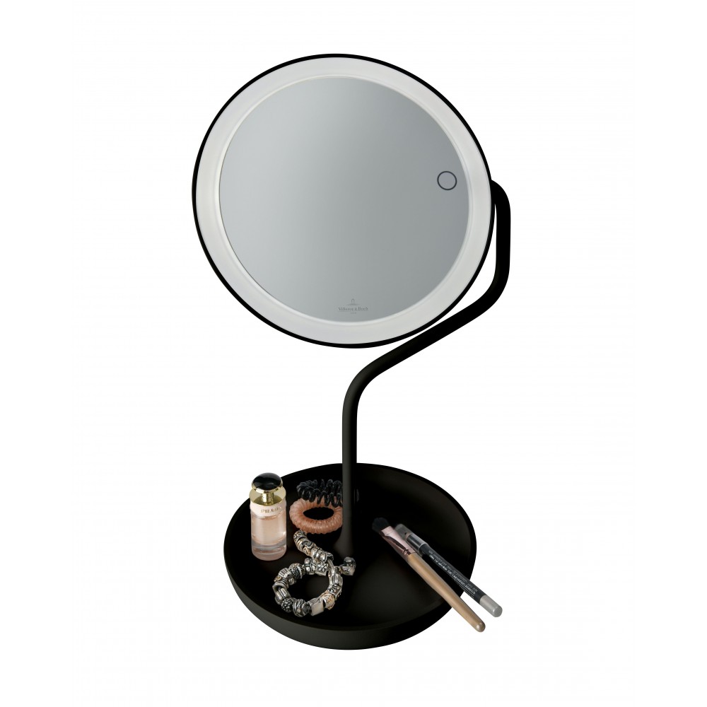 Miroir grossissant LED VERSAILLES noir Villeroy & Boch — dos du miroir et alimentation