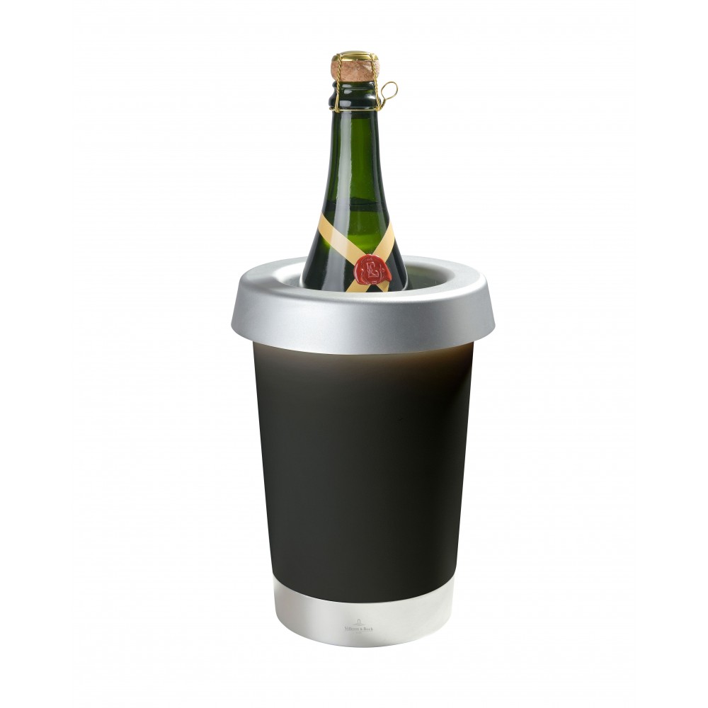 BORDEAUX black integrated LED wine cooler