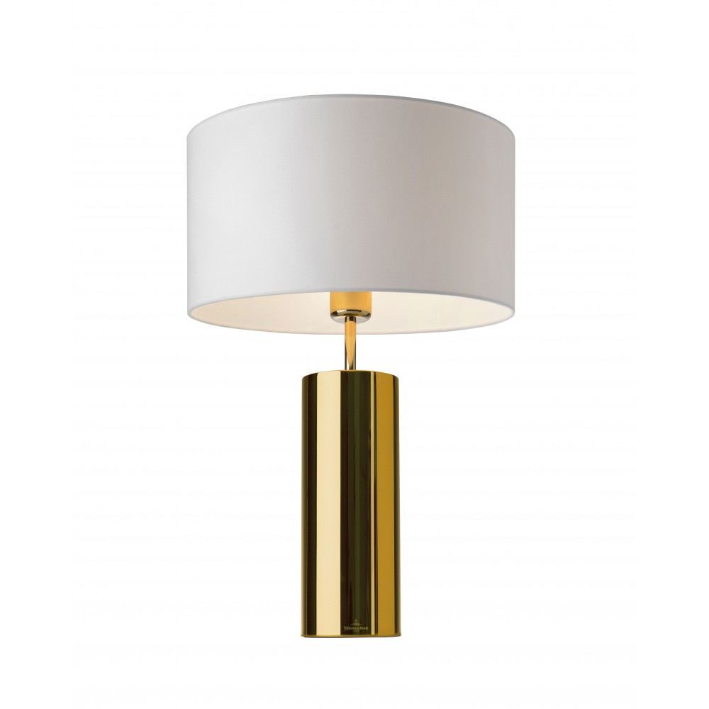 Base de lâmpada de mesa redonda têxtil branca 53 cm Prag