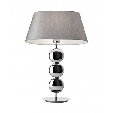 Lâmpada de mesa de design cinza têxtil 55 cm Sofia