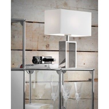 Lámpara de mesa de diseño textil blanco 47 cm Shanghai 2