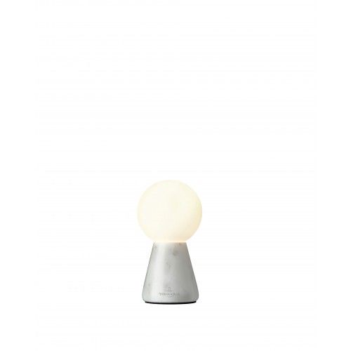 Lâmpada de mesa de mármore branco e branco 13 cm Carrara