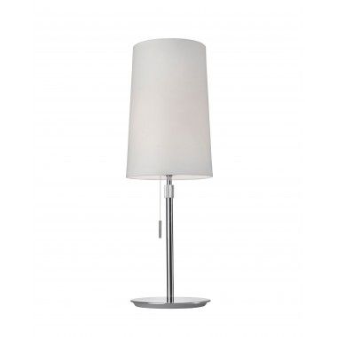 Altura de lâmpada de mesa de têxteis branca ajustável 59 cm Verona