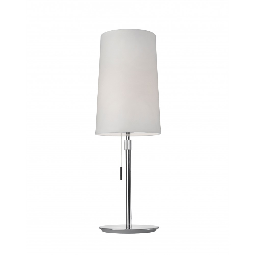 Altura de lâmpada de mesa de têxteis branca ajustável 59 cm Verona