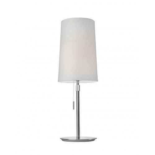 Altura de lâmpada de mesa de têxteis branca ajustável 59 cm Verona