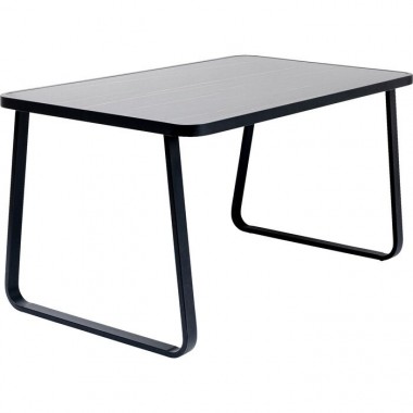 Mesa de jardín SANTOS negra KARE Design — vista frontal y silueta completa