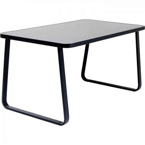 Table de jardin SANTOS noir KARE Design — vue de face et silhouette complète
