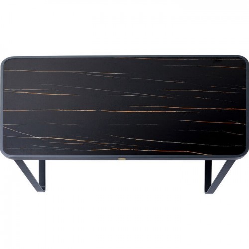 Outdoor dining table SANTOS black KARE Design — rear view
