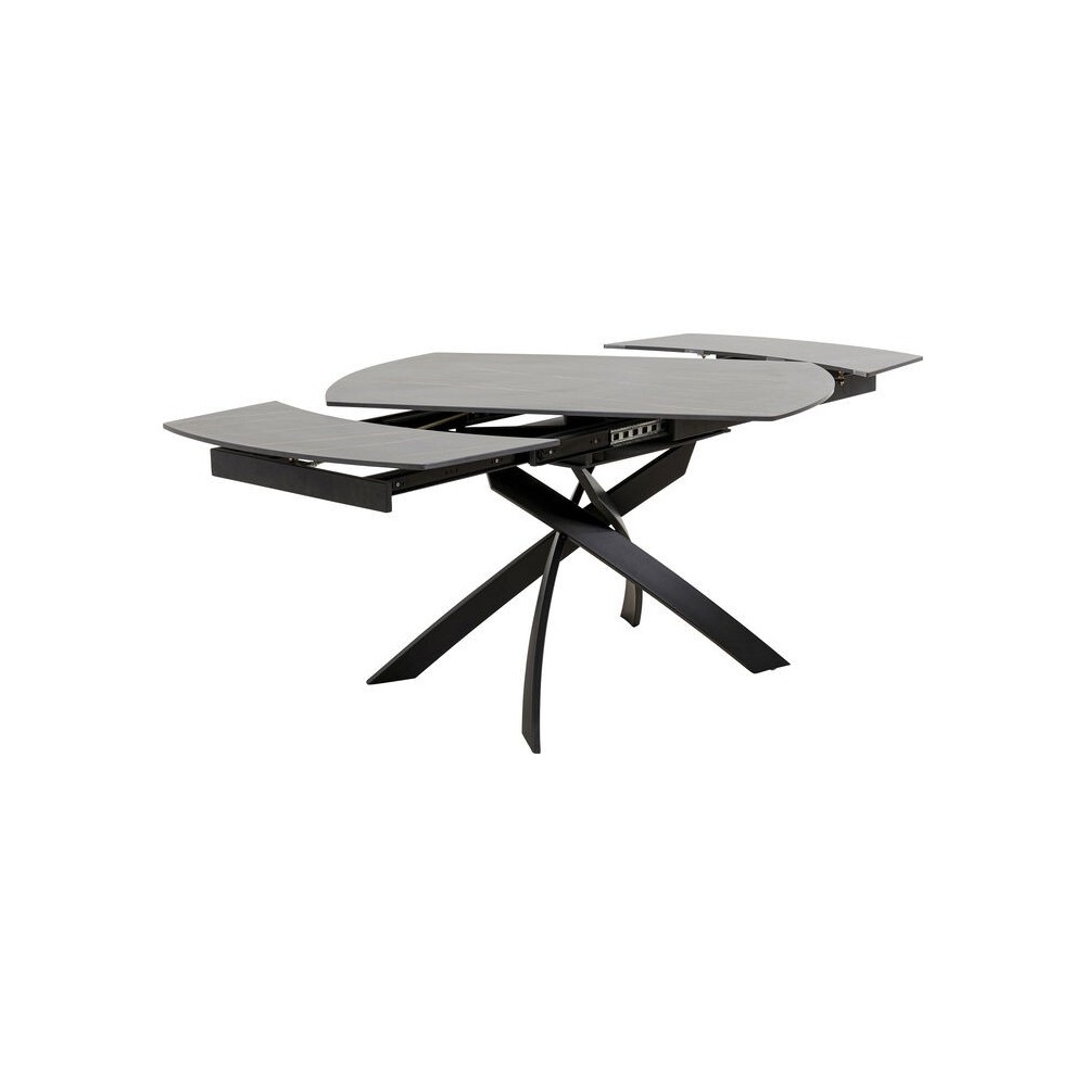 Schwarzer Ausziehtisch 120-180 cm TWIST