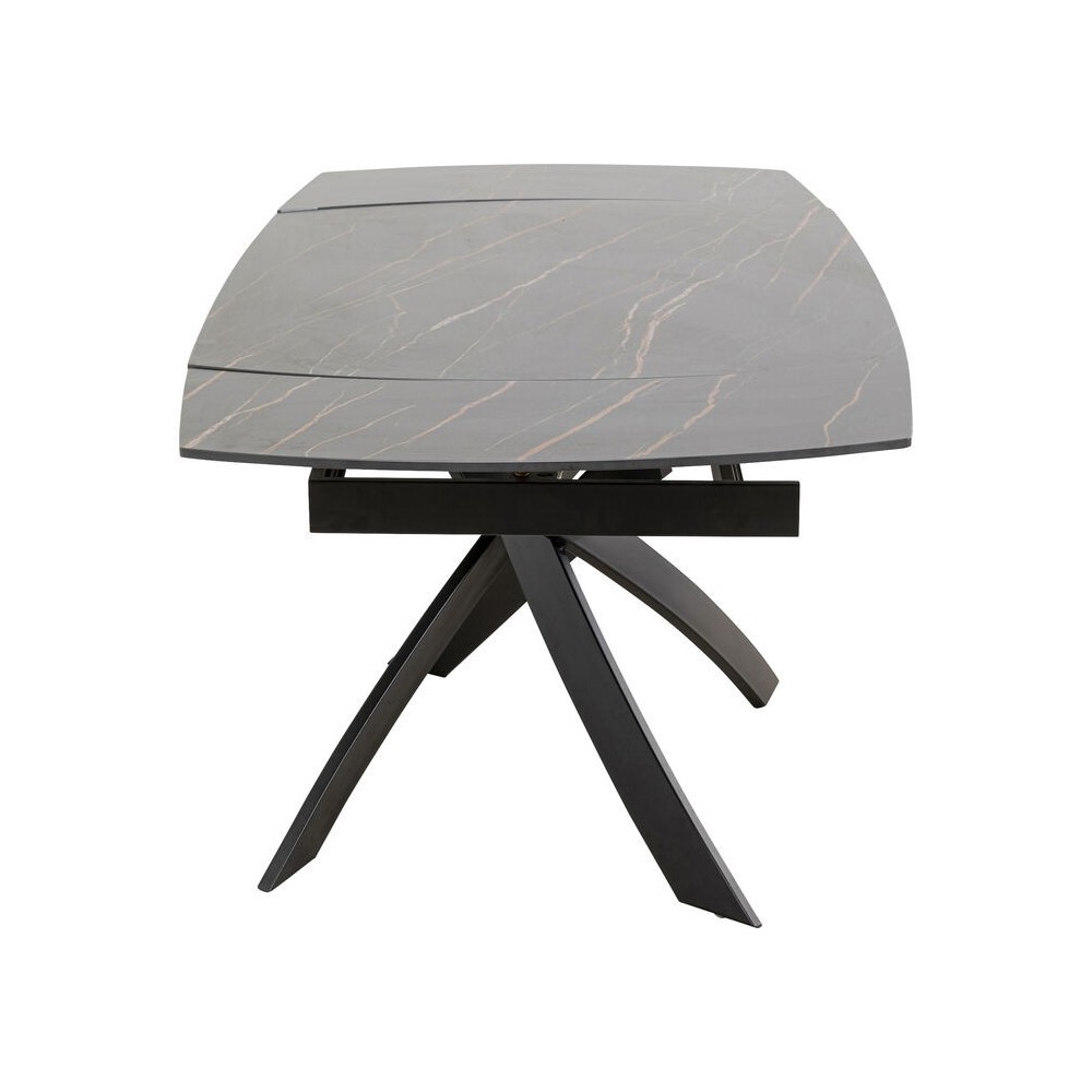 Black extending table 120-180 cm TWIST