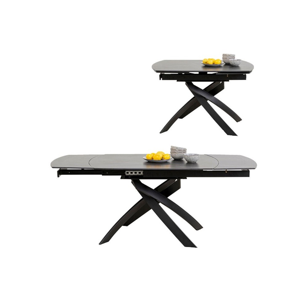 Mesa extensible negra 120-180 cm TWIST