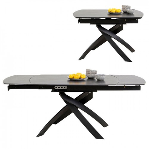 Mesa extensible negra 120-180 cm TWIST