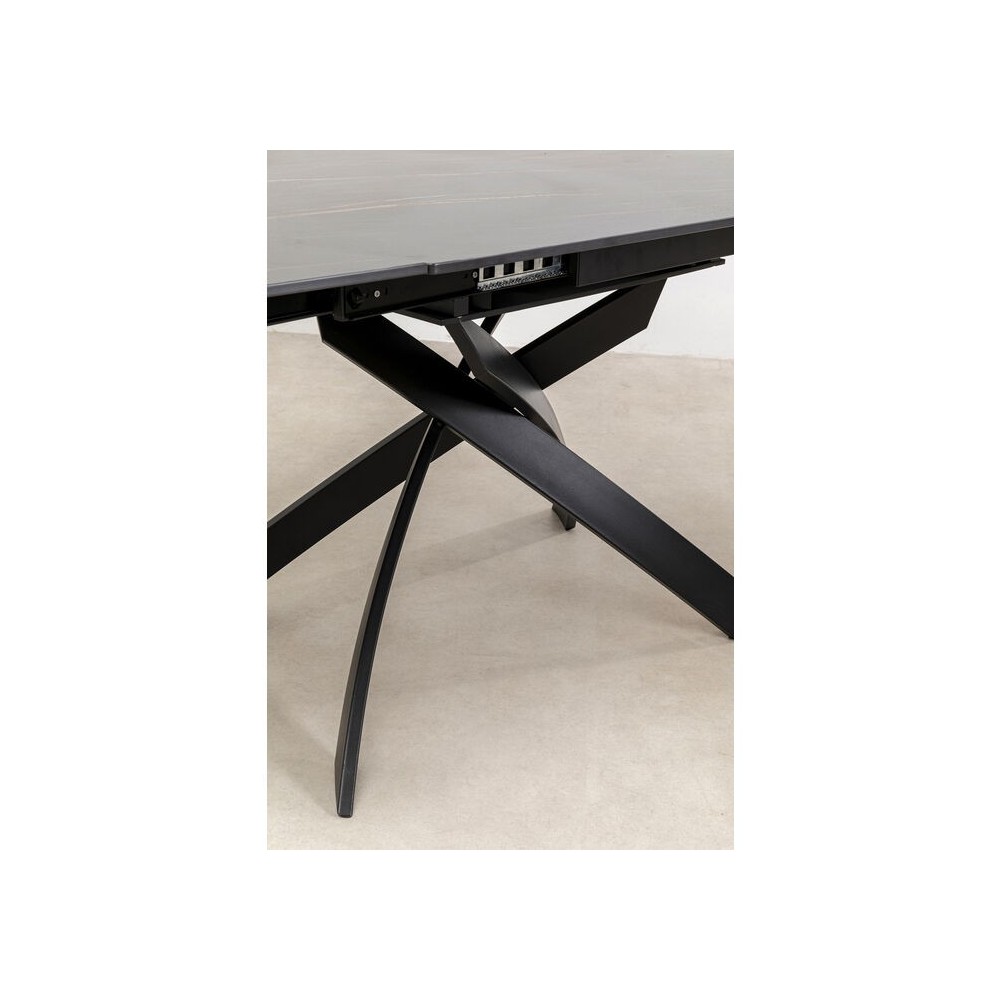 Mesa extensible negra 120-180 cm TWIST