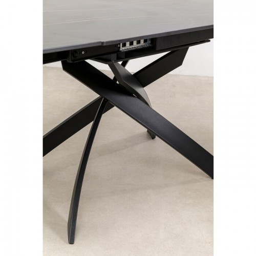 Schwarzer Ausziehtisch 120-180 cm TWIST