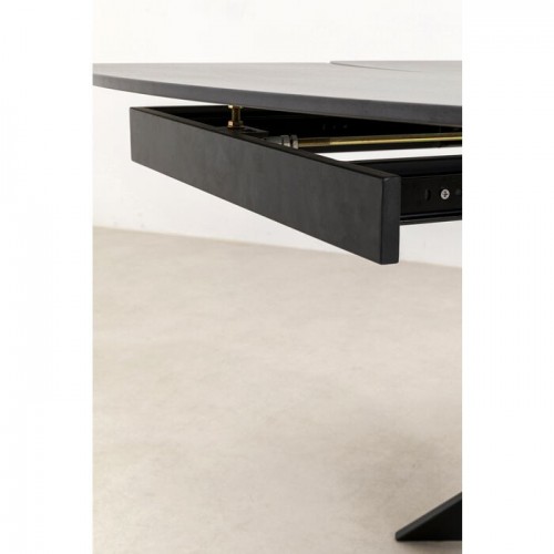 Schwarzer Ausziehtisch 120-180 cm TWIST