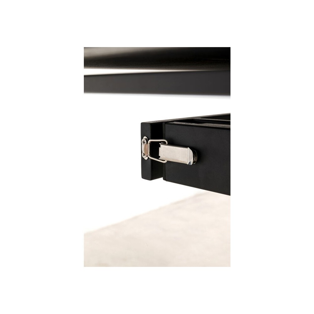 Schwarzer Ausziehtisch 120-180 cm TWIST