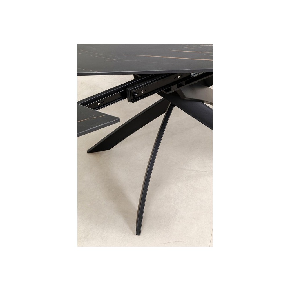 Mesa extensible negra 120-180 cm TWIST