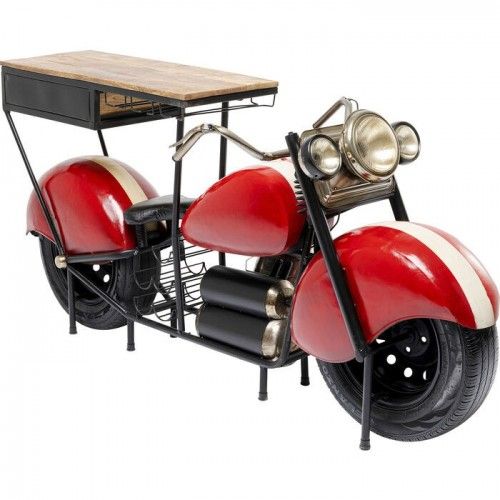 Mesa de bar roja de diseño vintage MOTO