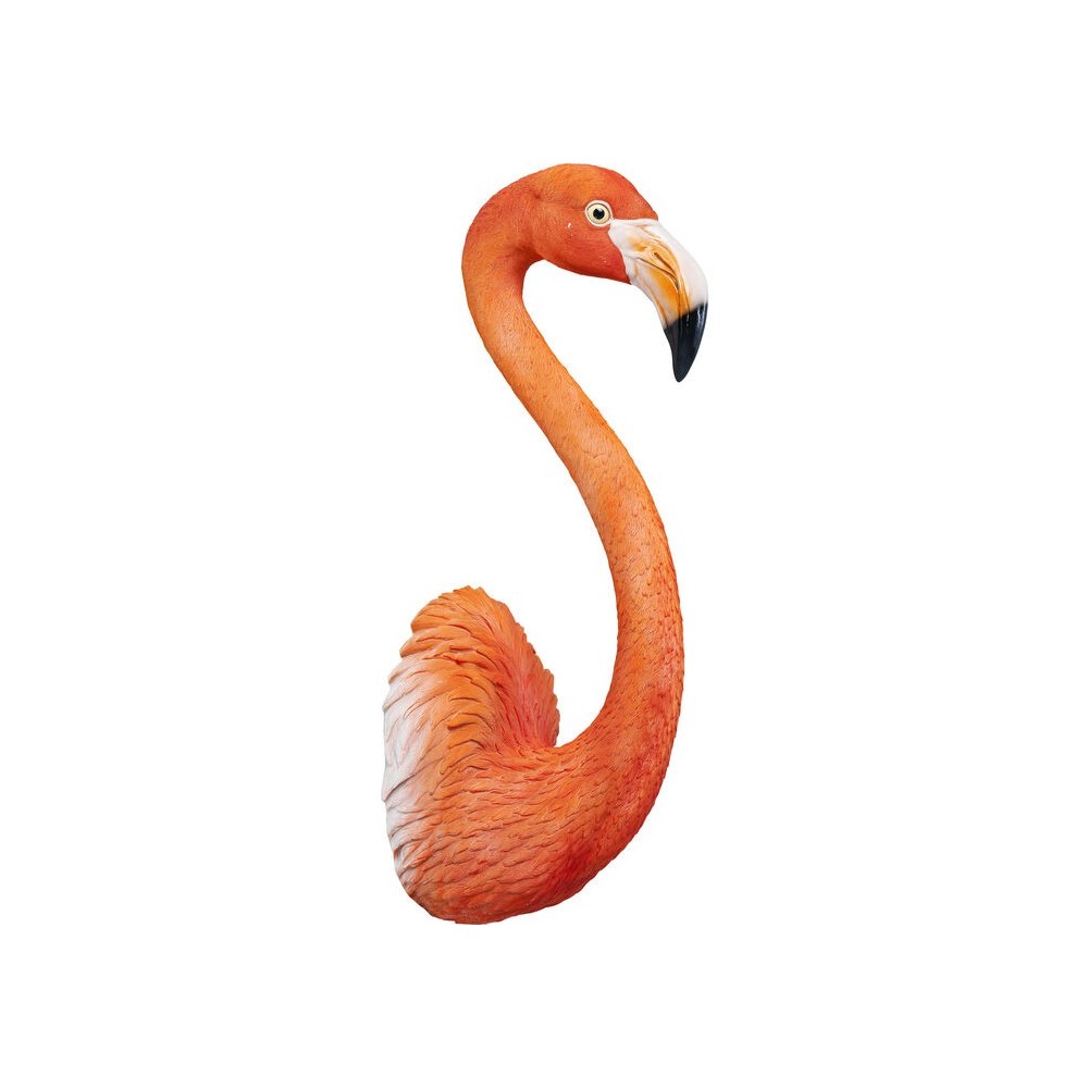 Decoração de parede ROAD flamingo rosa KARE Design — vista frontal e silhueta completa